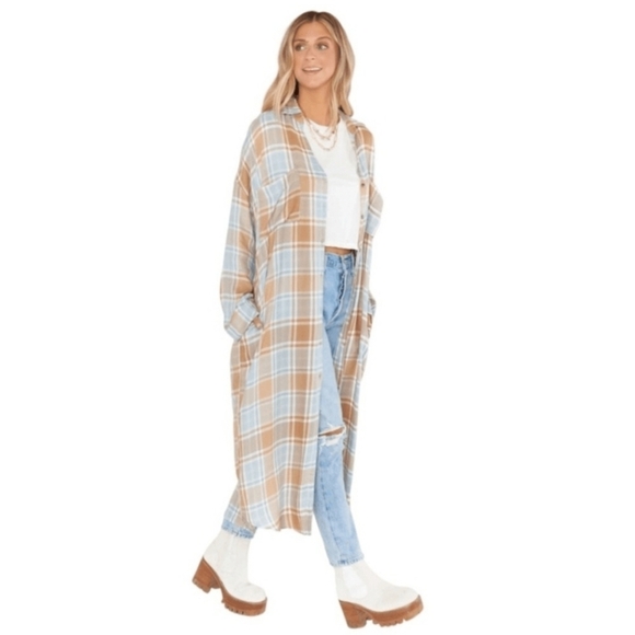 Show Me Your MuMu Leo Button Down Tunic in Georgetown Midi Dress Women's - Picture 5 of 16